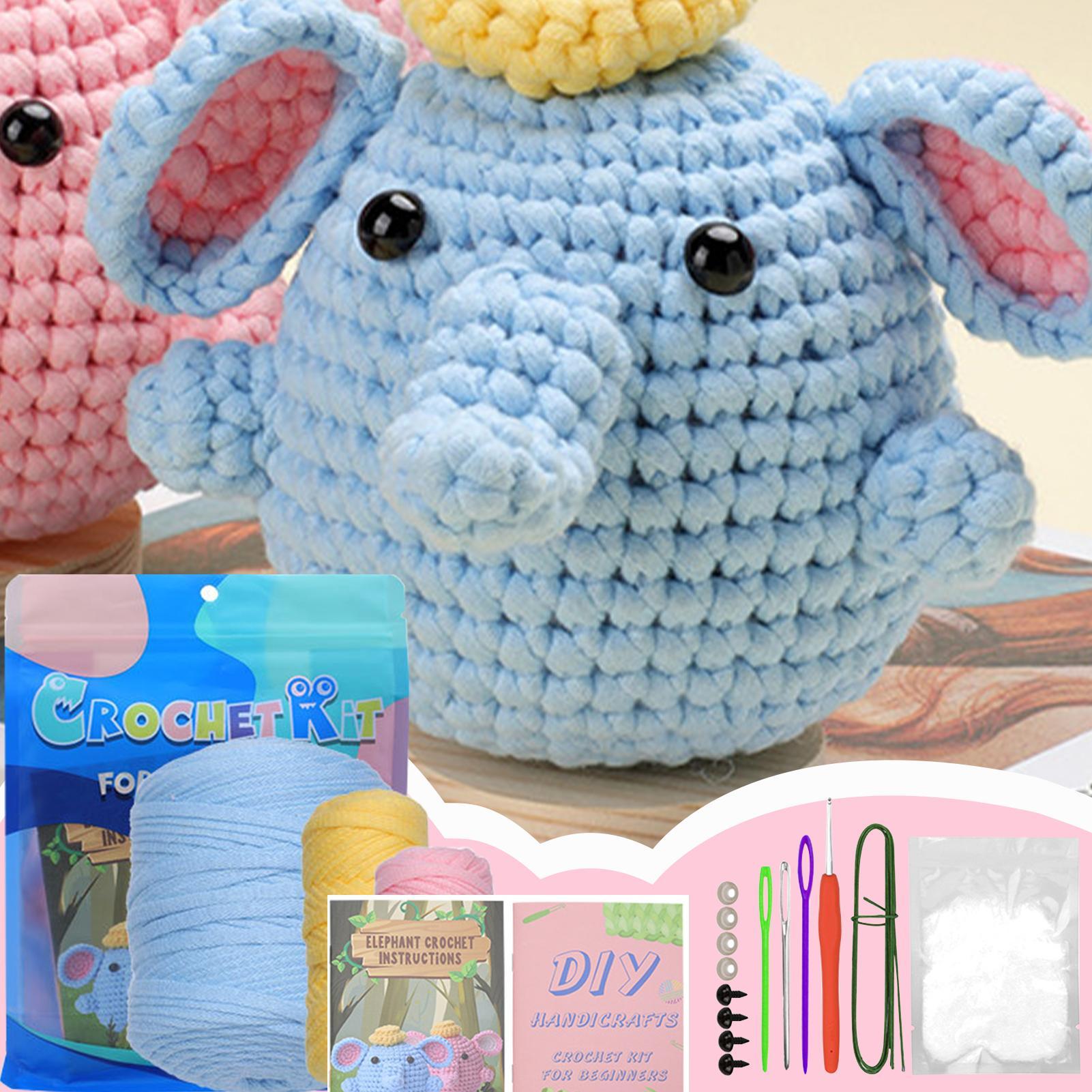 Art Craft Elephant - 크로셰 스타터 키트 수제 코끼리 뜨개질