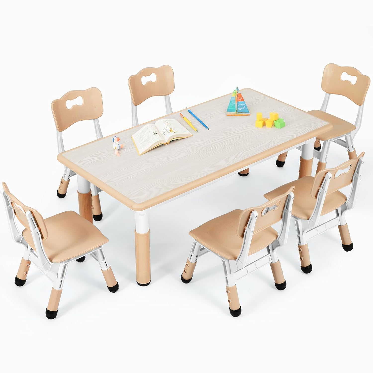 Art Craft Activities For Preschoolers - 어린이 테이블 및 6개 의자 세트,