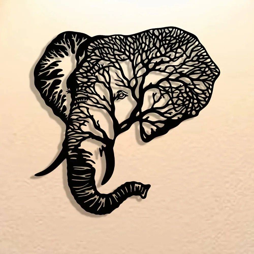 Art Craft Elephant - CIFBUY 금속 벽 장식 모던 추상
