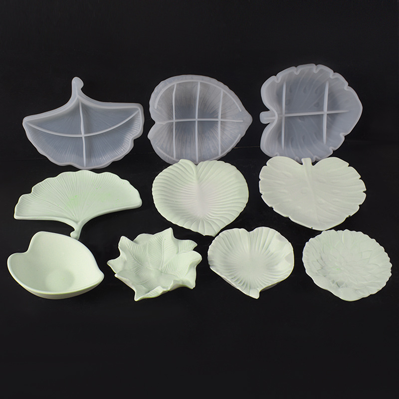 Art Craft Leaves - 석고 시멘트 DIY 잎 접시 금형