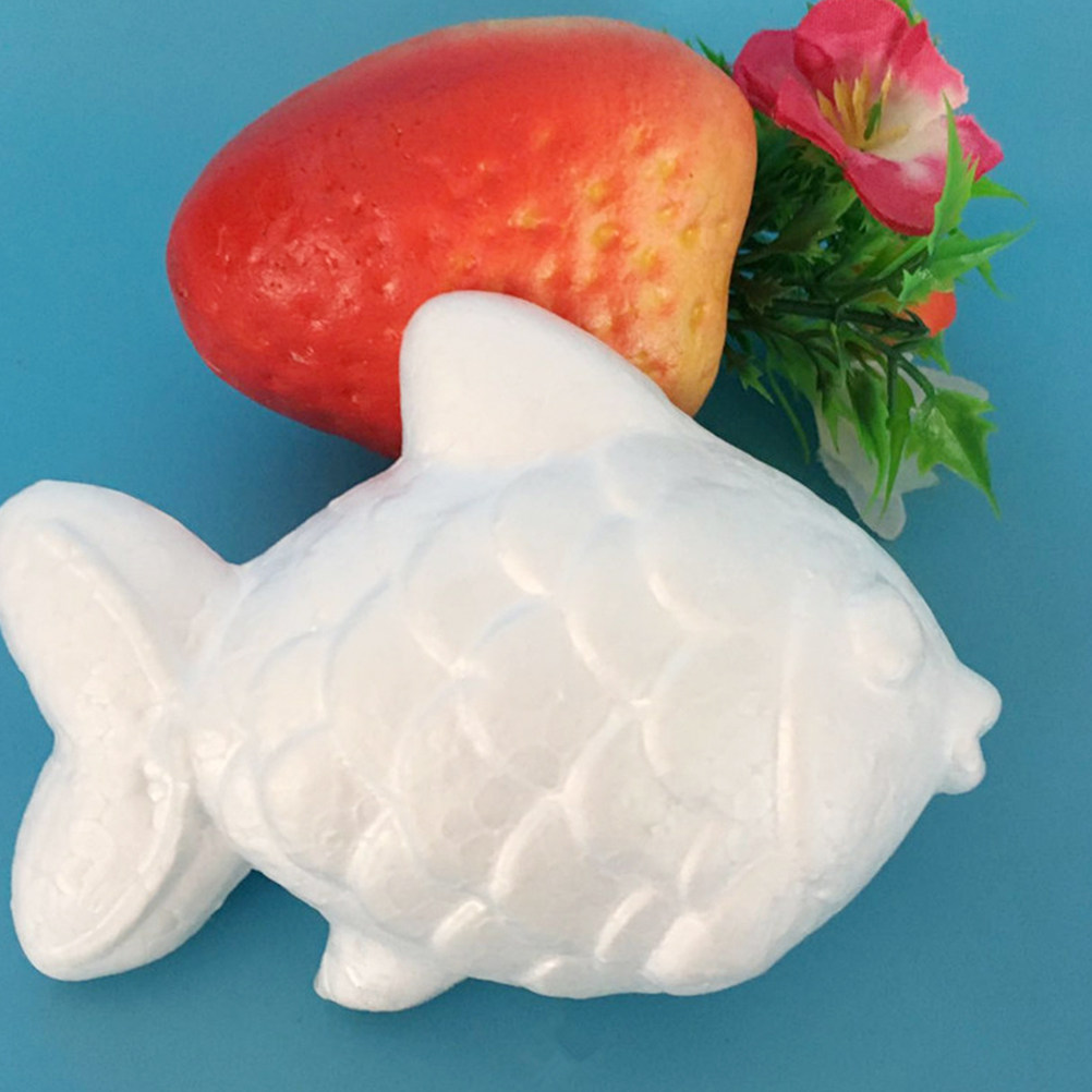 Art Craft Activities For Preschoolers - 10Pcs 거품 물고기 DIY 공예 흰색