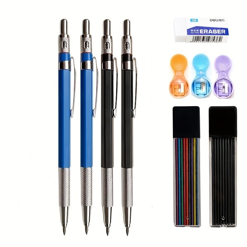 Staedtler Pencil Lumocolor - 2.0mm 기계식 연필 세트 블랙/컬러 리드