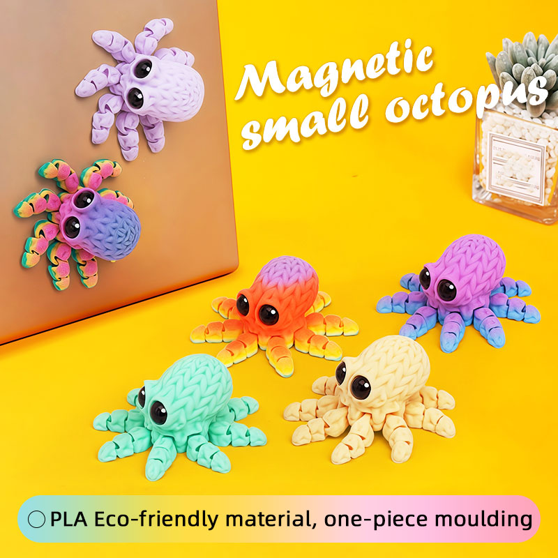 Art Craft Magnet - 귀여운 3D 프린팅 문어 냉장고 자석,
