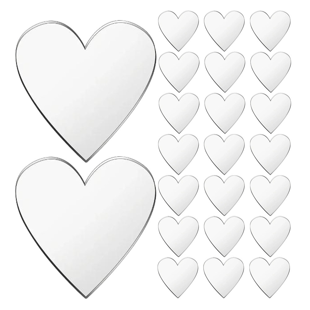 Art And Craft Valentine - 100개 하트 모양 거울 스티커, DIY