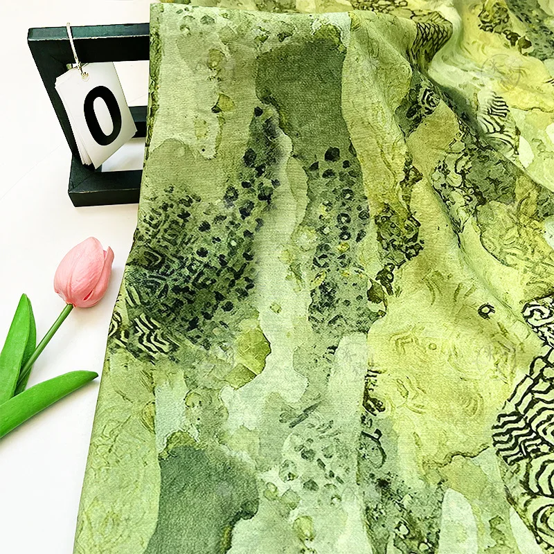 녹색 잉크 염색 유화 스타일 브로케이드 면직물 부드러운 - Silk Painting Dye 리뷰 및 가격