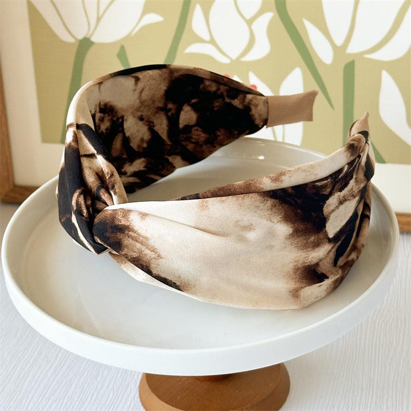 타이다이 프린트 헤어밴드 - 빈티지 유화풍 와이드 디자 - Silk Painting Dye 리뷰 및 가격