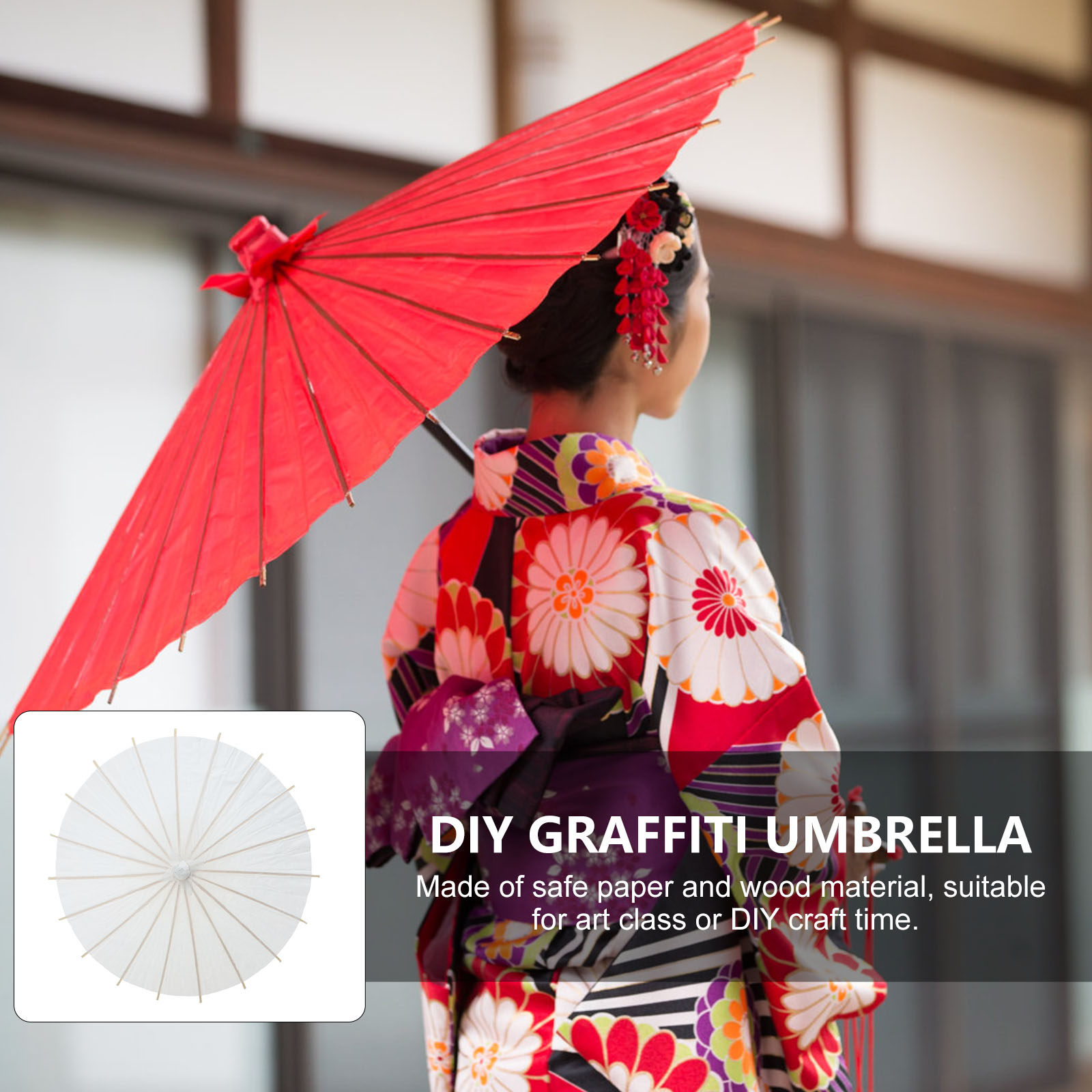 2개 세트 미완성 DIY 유화용 종이 빈 우산 페인팅  - Art Craft Umbrella 리뷰 및 가격