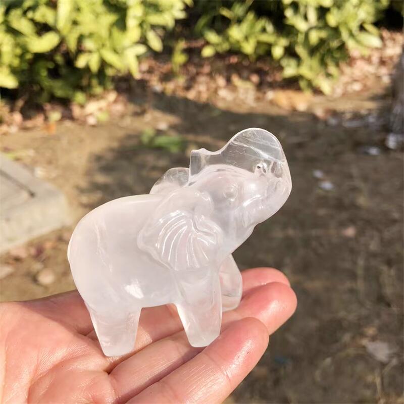 천연 투명 석영 코끼리 조각품 힐링 피규어 레이키 원석 - Art Craft Elephant 리뷰 및 가격
