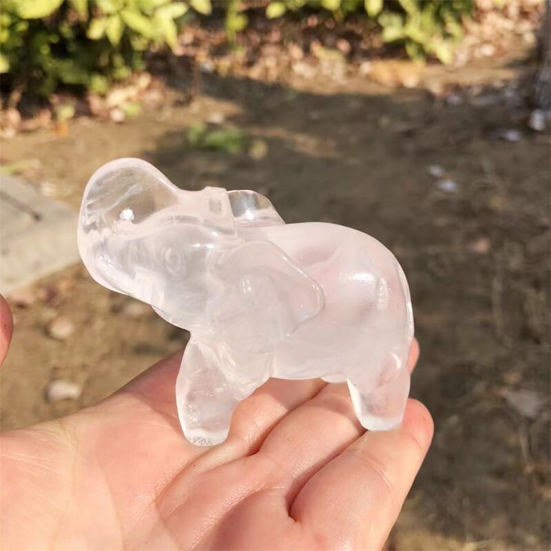 천연 투명 석영 코끼리 조각품 힐링 피규어 레이키 원석 - Art Craft Elephant 리뷰 및 가격
