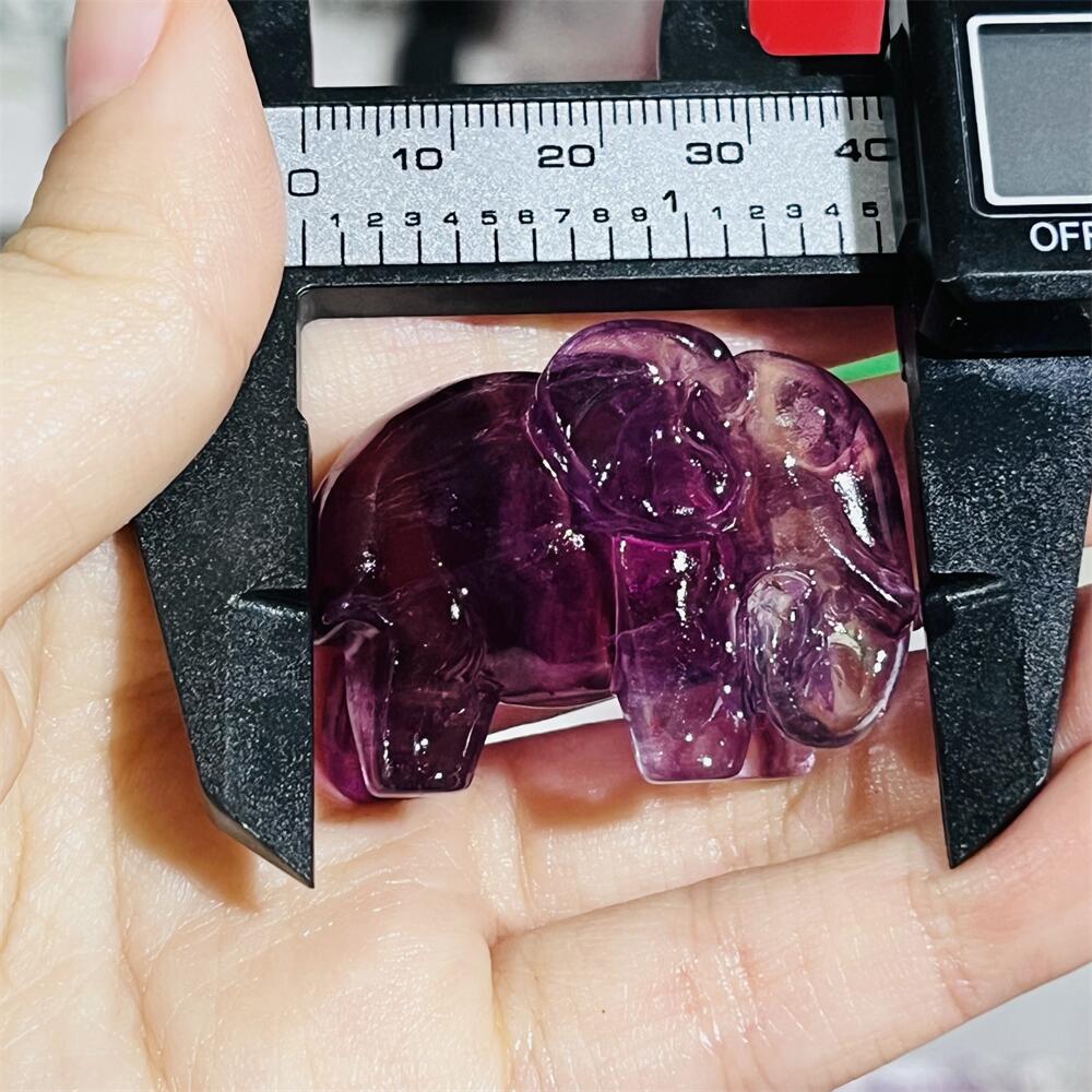 2PCS 컬러 형석 크리스탈 코끼리 1.5 인치 천연  - Art Craft Elephant 리뷰 및 가격