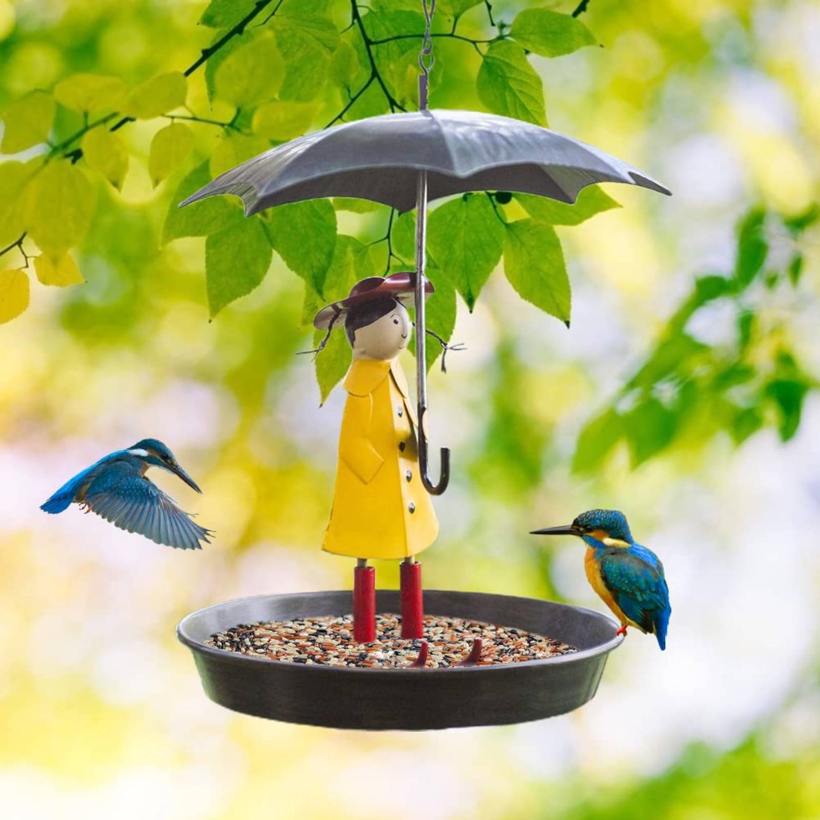 우산을 쓴 소녀 새 모이통 장식용 우산 소녀 새 모이통 - Art Craft Umbrella 리뷰 및 가격
