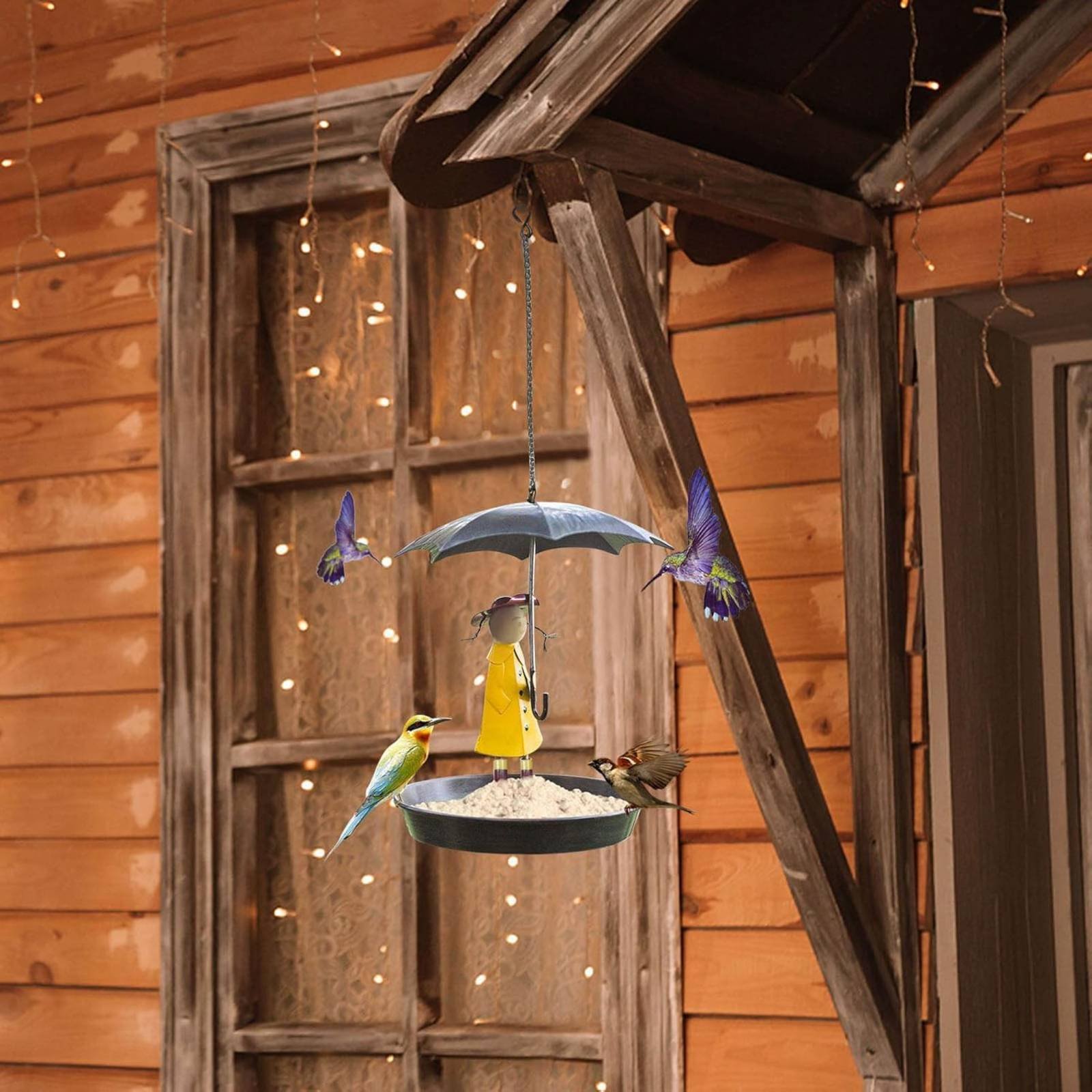 우산을 쓴 소녀 새 모이통 장식용 우산 소녀 새 모이통 - Art Craft Umbrella 리뷰 및 가격