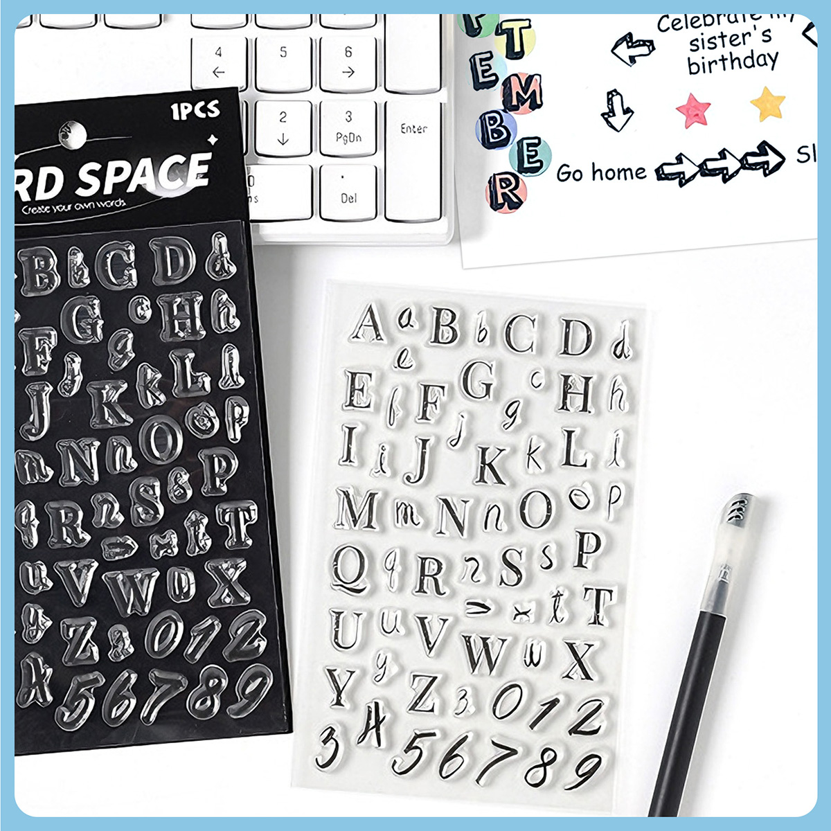 문자와 숫자 클리어 스탬프 씰 세트 ABCs 123s  - Art Craft Activities For Preschoolers 리뷰 및 가격