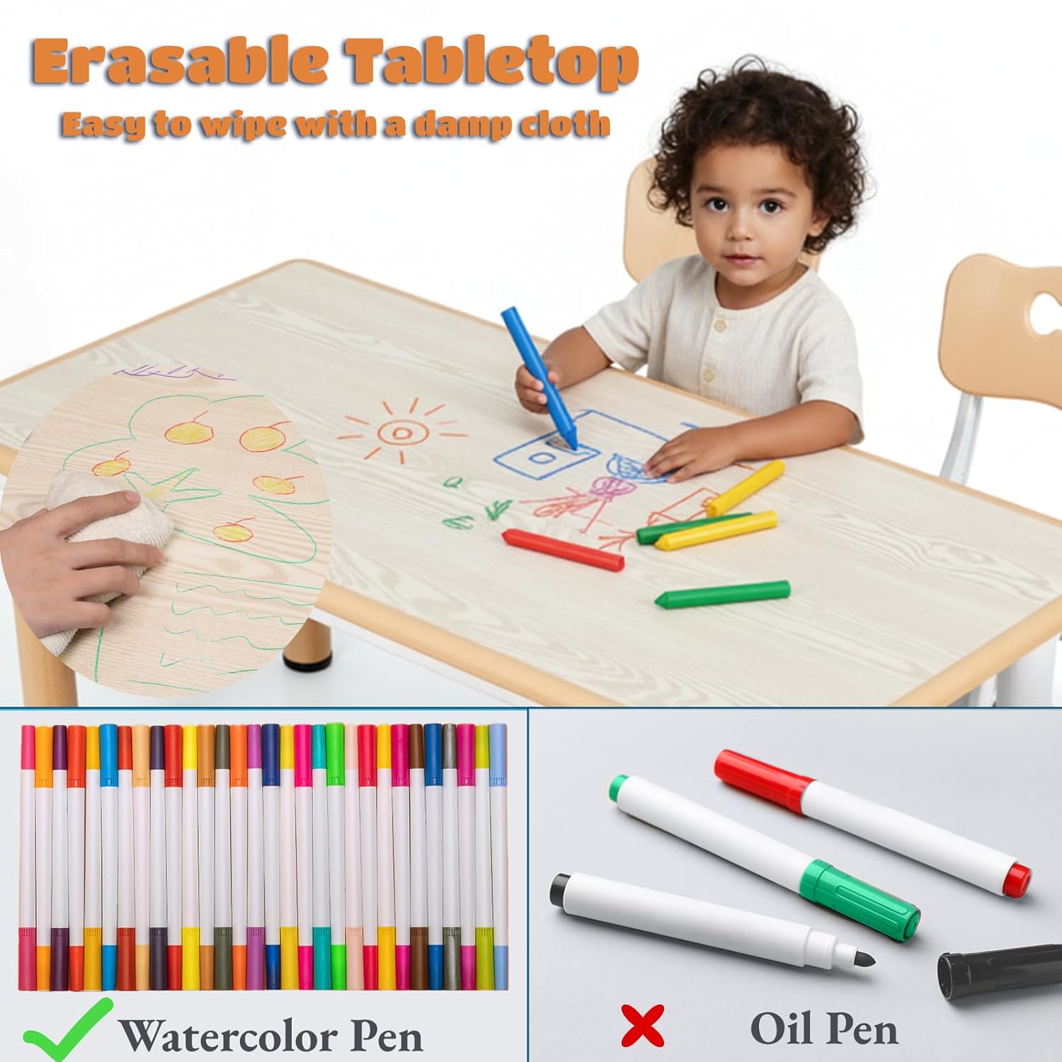 어린이 테이블 및 6개 의자 세트, 높이 조절 가능한  - Art Craft Activities For Preschoolers 리뷰 및 가격