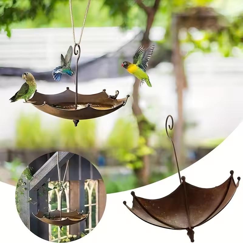 1개 빈티지 금속 우산 모양 새 모이통 야외 정원 장식 - Art Craft Umbrella 리뷰 및 가격