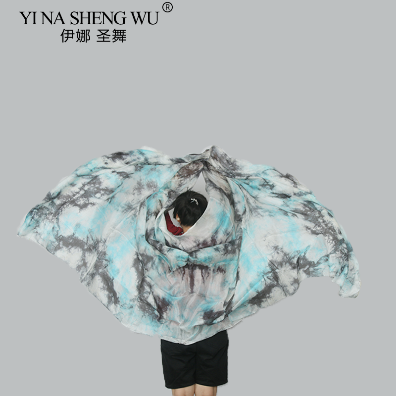 실제 실크 베일 밸리 댄스 공연 타이 다이 핸드 스로우 - Silk Painting Dye 리뷰 및 가격