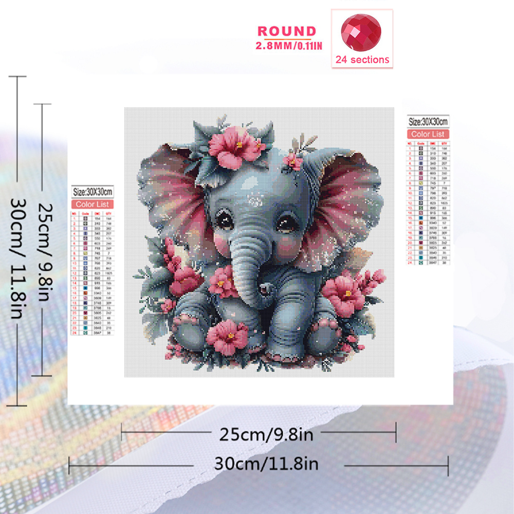 HUACAN 다이아몬드 페인팅 동물 코끼리 모자이크,  - Art Craft Elephant 리뷰 및 가격