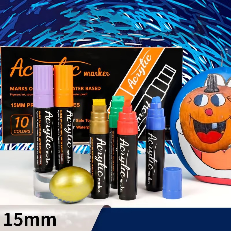 10/12 색상 점보 15/10mm 아크릴 페인트 마커 - Art Craft Jumbo 리뷰 및 가격