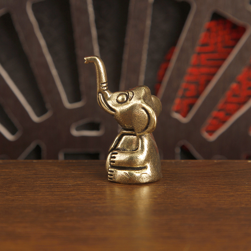 1개 황동 귀여운 코끼리 장식품 가정 사무실 데스크탑  - Art Craft Elephant 리뷰 및 가격