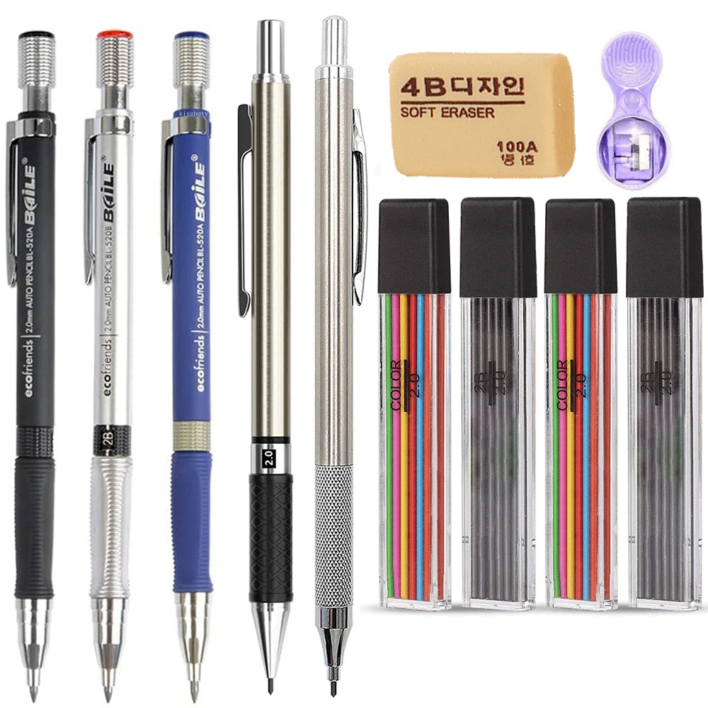 2.0mm 2B 기계식 연필 컬러/블랙 리필이 포함된  - Staedtler Pencil Lumocolor 리뷰 및 가격