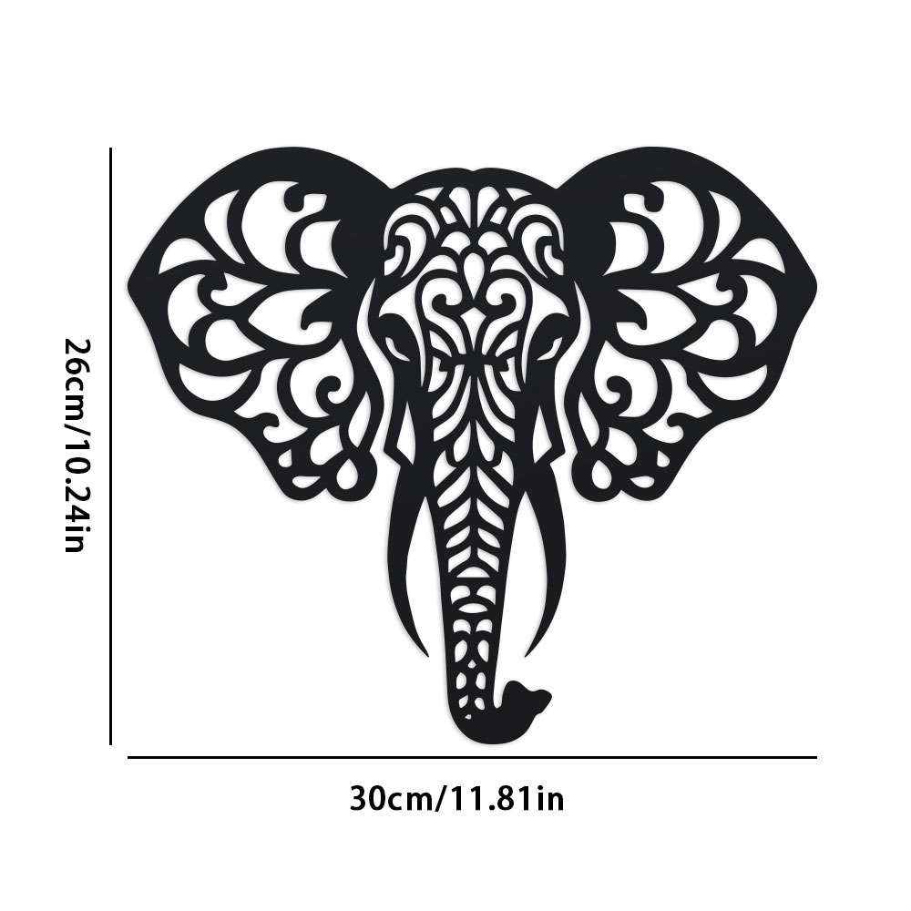 우아한 미니멀리스트 코끼리 금속 벽 장식, 정교한 속이 - Art Craft Elephant 리뷰 및 가격