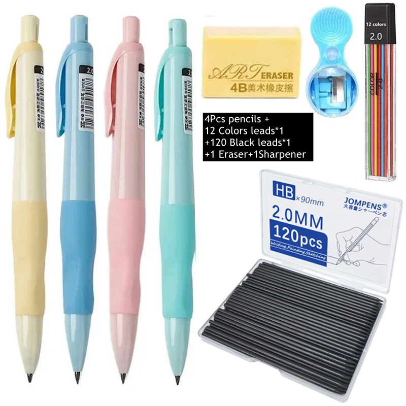 기계식 연필 세트 2.0mm HB 검정/컬러 리드 리필 - Staedtler Pencil Lumocolor 리뷰 및 가격