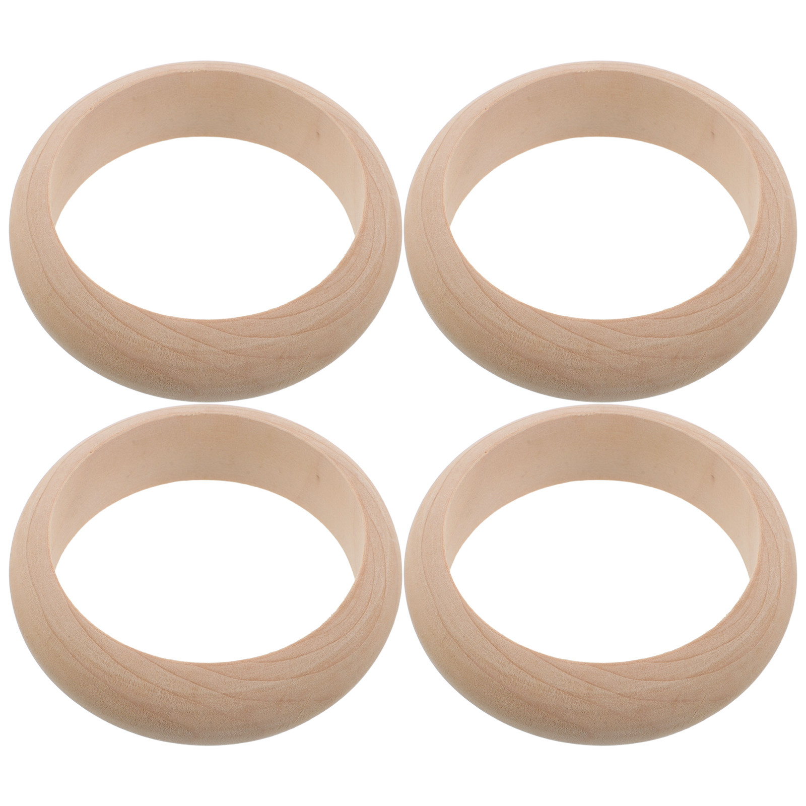 4Pcs 단단한 나무 팔찌 블랭크 도색되지 않은 나무  - Art Craft Wood 리뷰 및 가격