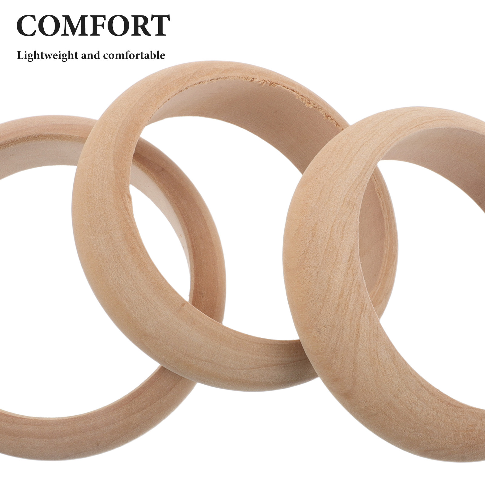 4Pcs 단단한 나무 팔찌 블랭크 도색되지 않은 나무  - Art Craft Wood 리뷰 및 가격