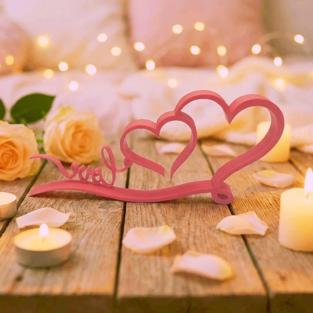 3D 프린팅으로 사랑한다고 말하는 작은 표지판 장식 예 - Art And Craft Valentine 리뷰 및 가격