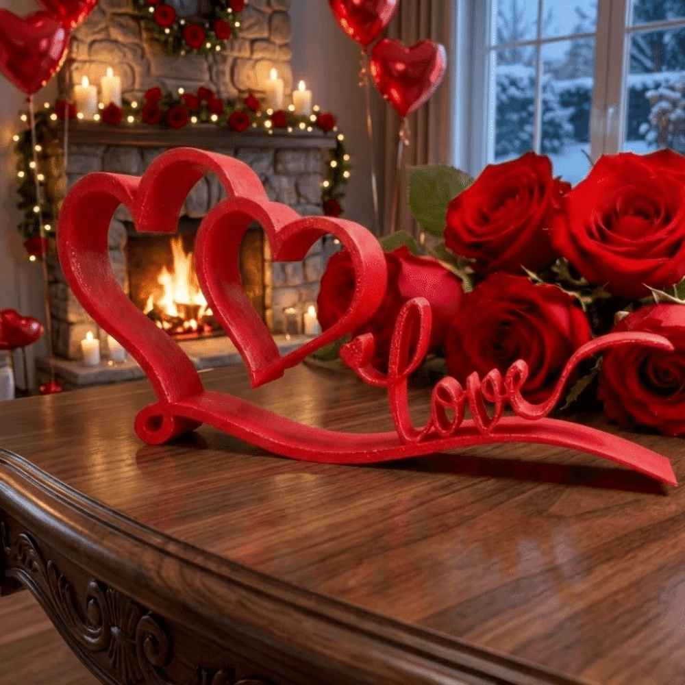 3D 프린팅으로 사랑한다고 말하는 작은 표지판 장식 예 - Art And Craft Valentine 리뷰 및 가격