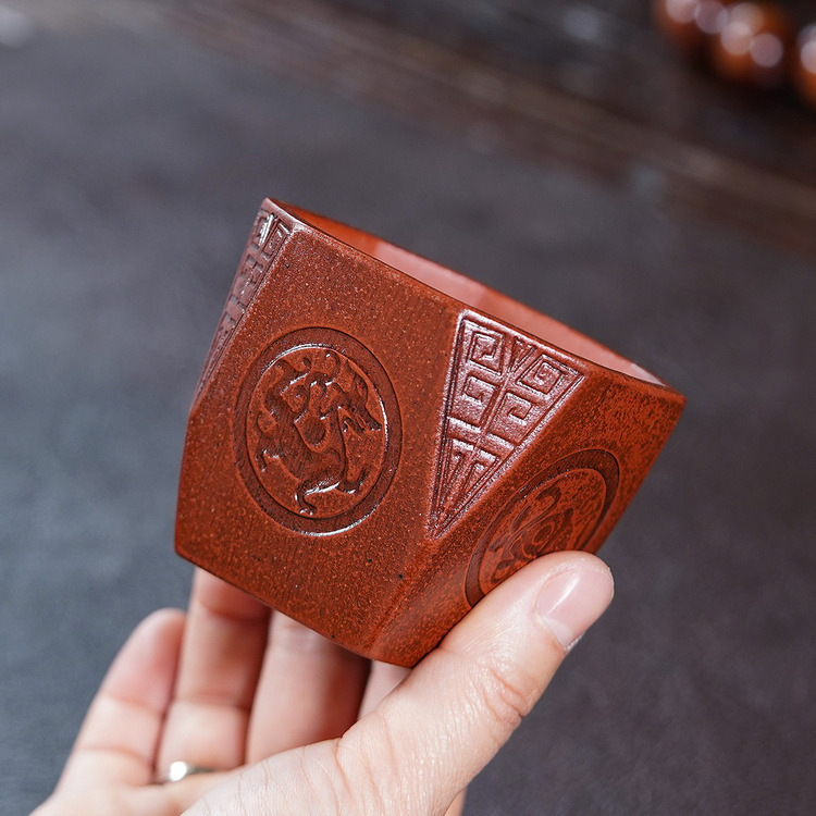 이싱 지사 수제 복숭아 도자기 팔각컵 차 세트 장식용  - Art Craft Cup 리뷰 및 가격