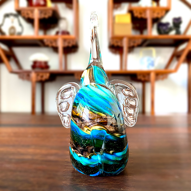 크리스탈 유리 코끼리 인형 테이블 장식 조각, 야생 생 - Art Craft Elephant 리뷰 및 가격