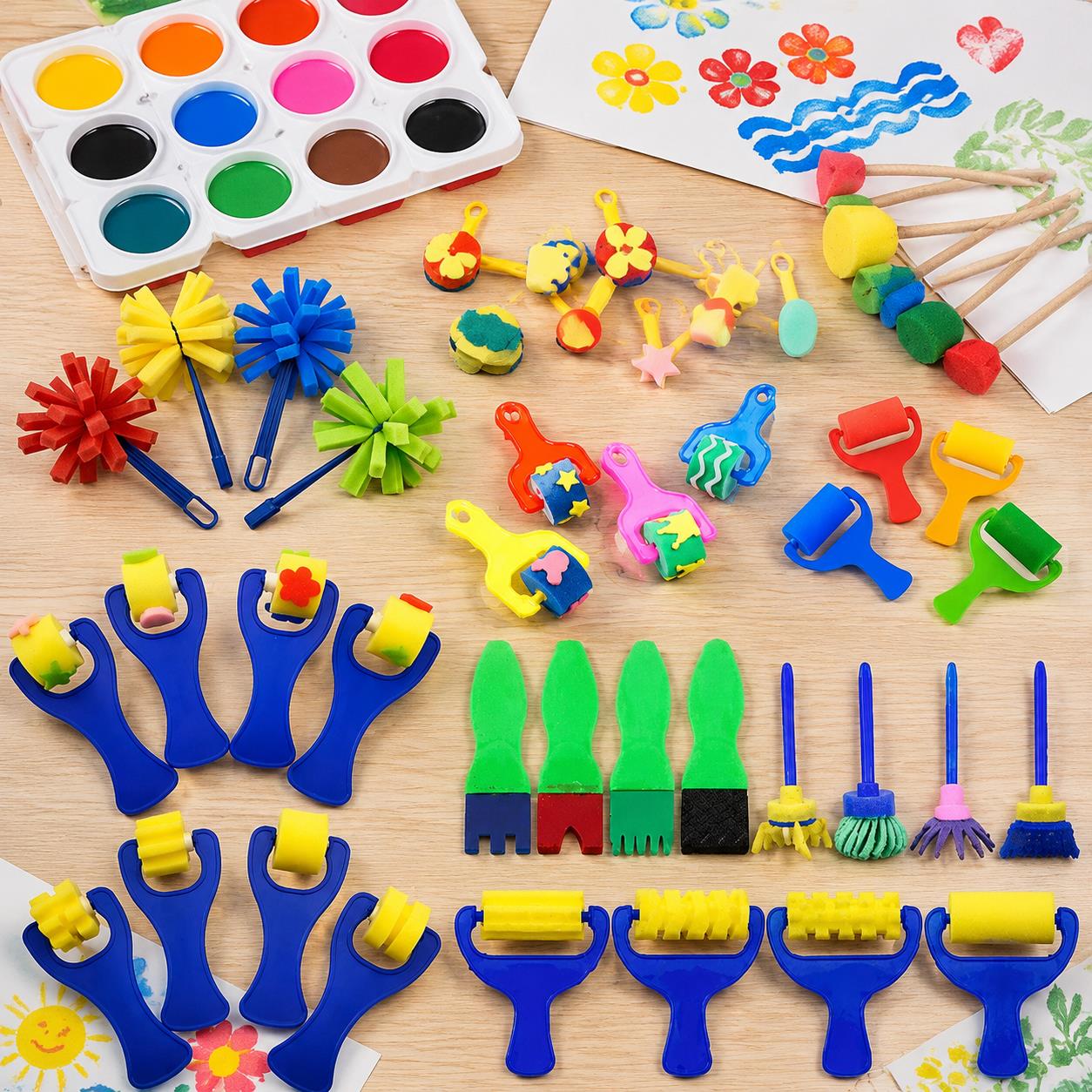 대량 페인팅 스펀지 및 브러쉬 세트 – 12/22/30 - Art Craft Workshop 리뷰 및 가격