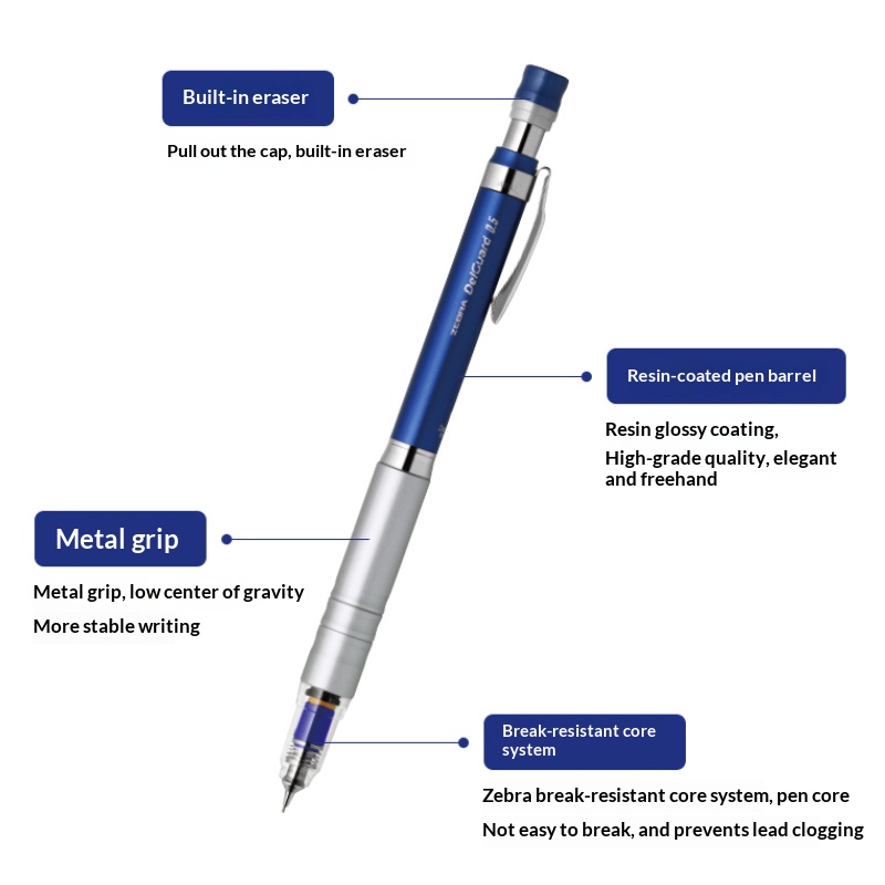 일본 ZEBRA DelGuard MA86 금속 기계식  - Staedtler Pencil Lumocolor 리뷰 및 가격