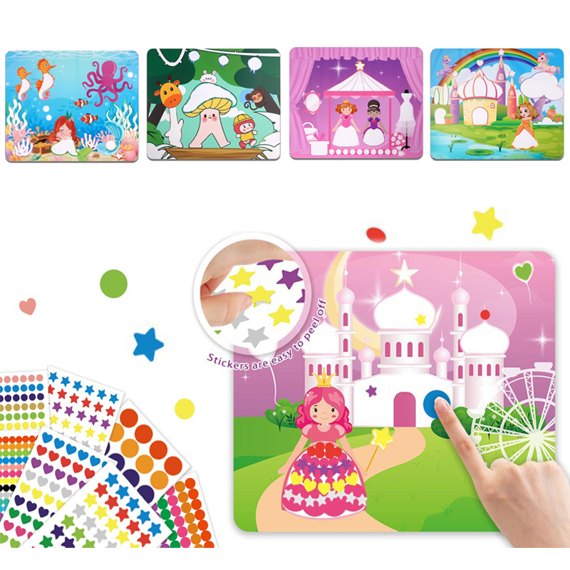 유니콘 공주 도트 스티커, 예술 공예 활동 DIY 스티 - Art Craft Activities For Preschoolers 리뷰 및 가격
